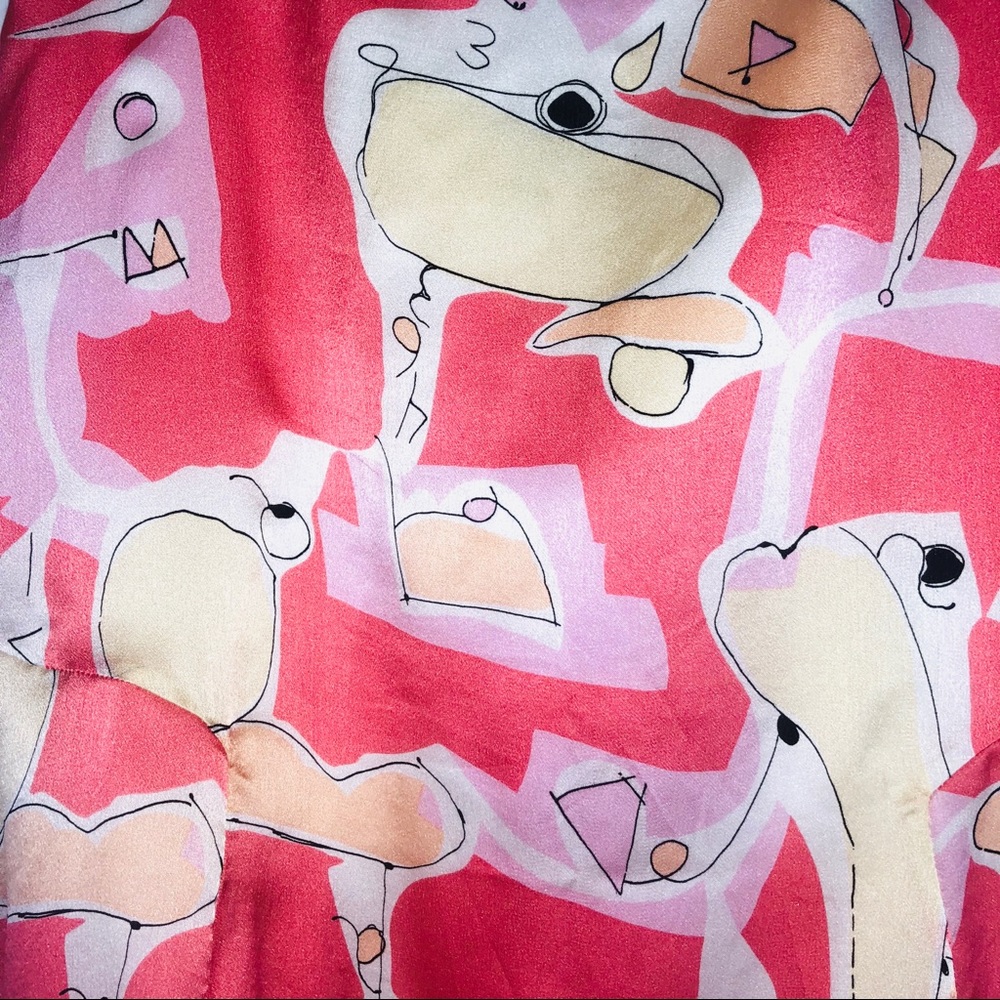 Tocca Abstract Print 100% Silk Skirt Size 0 - Picture 6 of 6